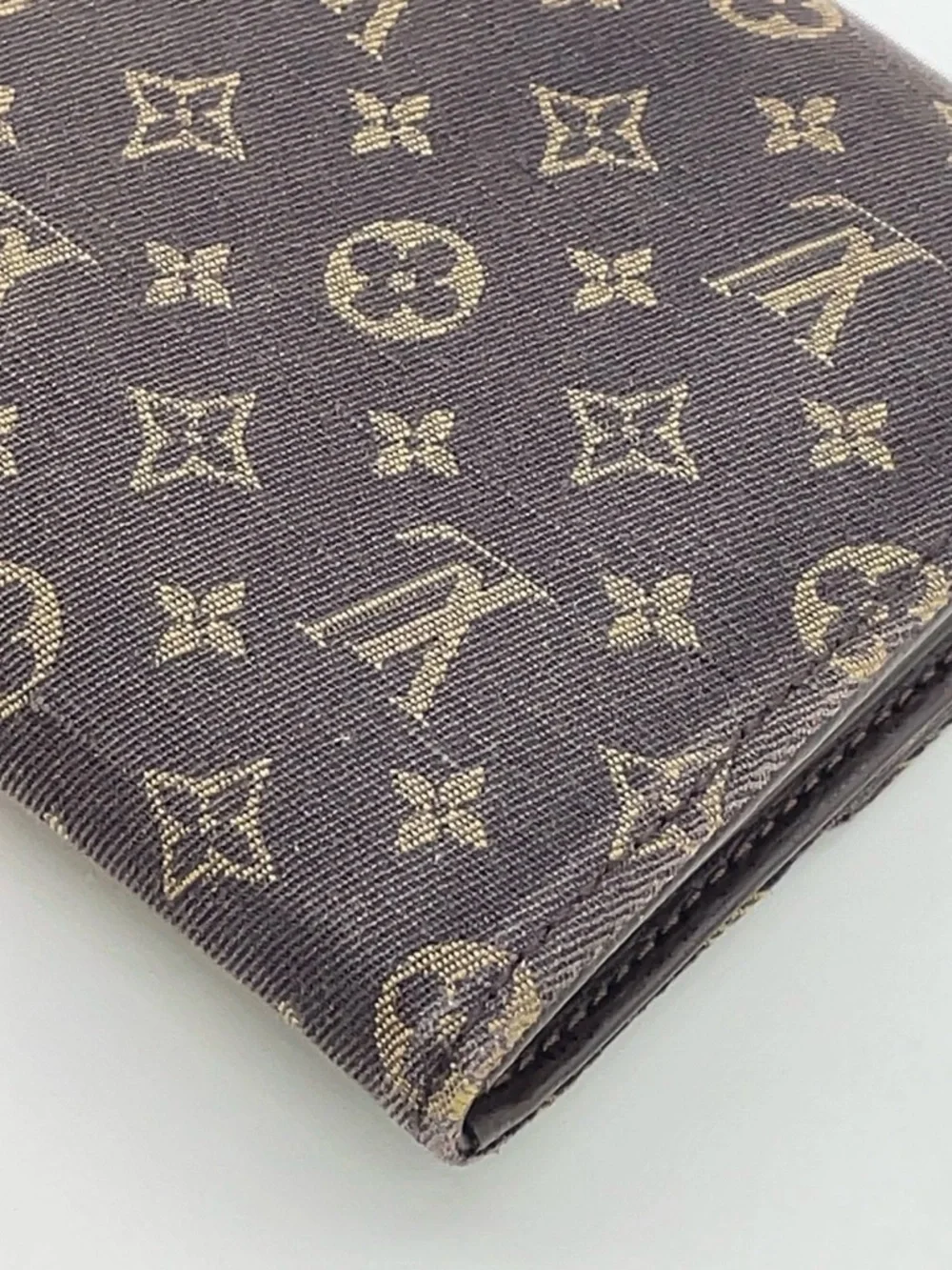 Auth Louis Vuitton Monogram Mini Lin Portefeuille Sarah